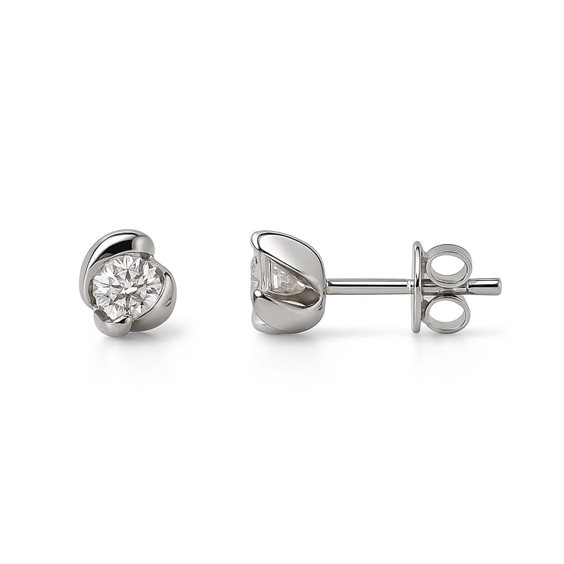 Orecchini Idee Preziose dal 1987 Donna in Oro bianco Diamante 0.11 Ct IP.OK18B/1D - IP.OK18B/1D